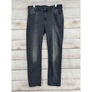 Scotch & Soda Amsterdam Blauw Skim Jeans Mens 34x32 Gray Black Stretch